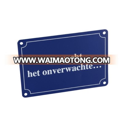 Antique Style Decorative Warning Logo Printing Aluminium Hanging Custom Logo Tag Sign