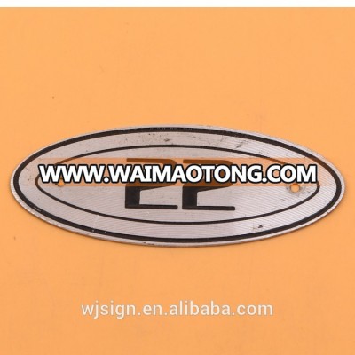 Customized Nameplates Logo Printing Engraved Aluminum Name Tag With Adhesive