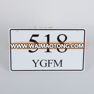 High Quality Security Logo Embossed Reflective Custom Aluminum Plate Number