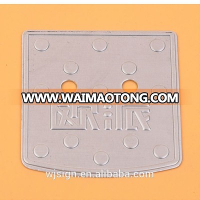 Hot Die Cut Silver Customized Logo Sculpture Metal Furniture Tag