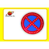 Aluminum Solar led NO parking sign LED Solar road traffic sign